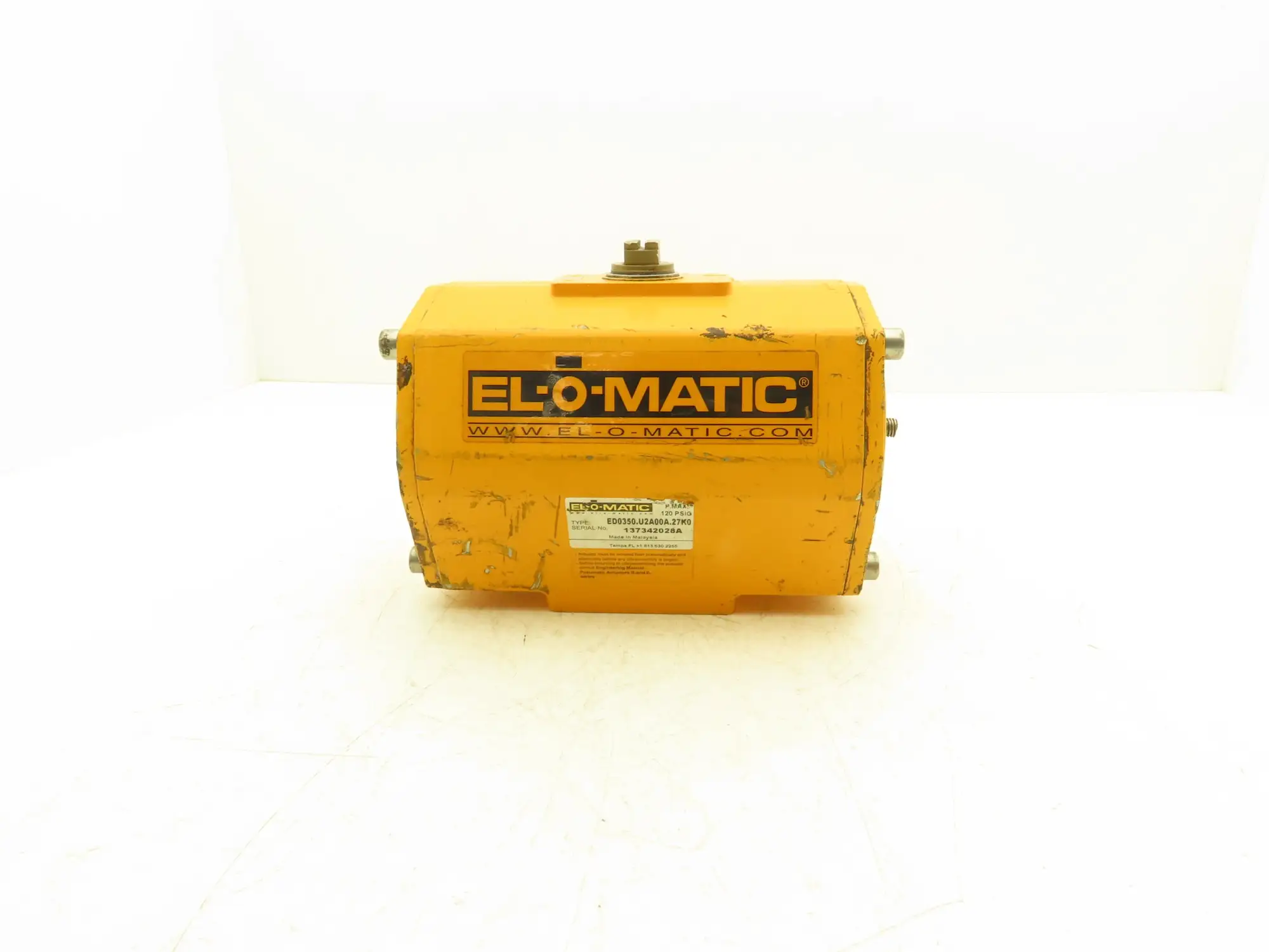El-O-Matic ED0350.U2A00A.27K0 Pneumatic Valve Actuator 120 PSI Quarter Turn
