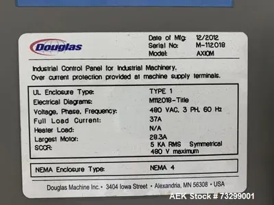 Used DOUGLAS MACHINE AXIOM Wraparound Case Packers Illinois US | Aaron Equipment #87078