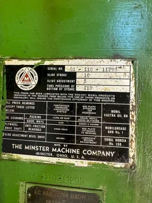 USED MINSTER G-110