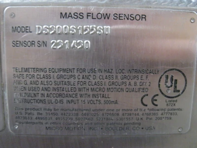 USED Micro Motion DS300 S155SU