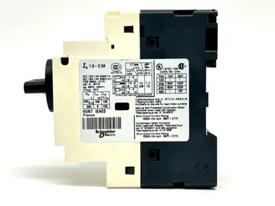 USED SCHNEIDER ELECTRIC, TELEMECANIQUE MANUAL STARTER 1.6-2.5A W/ GV2-AN11 AUXILIARY BLOCK