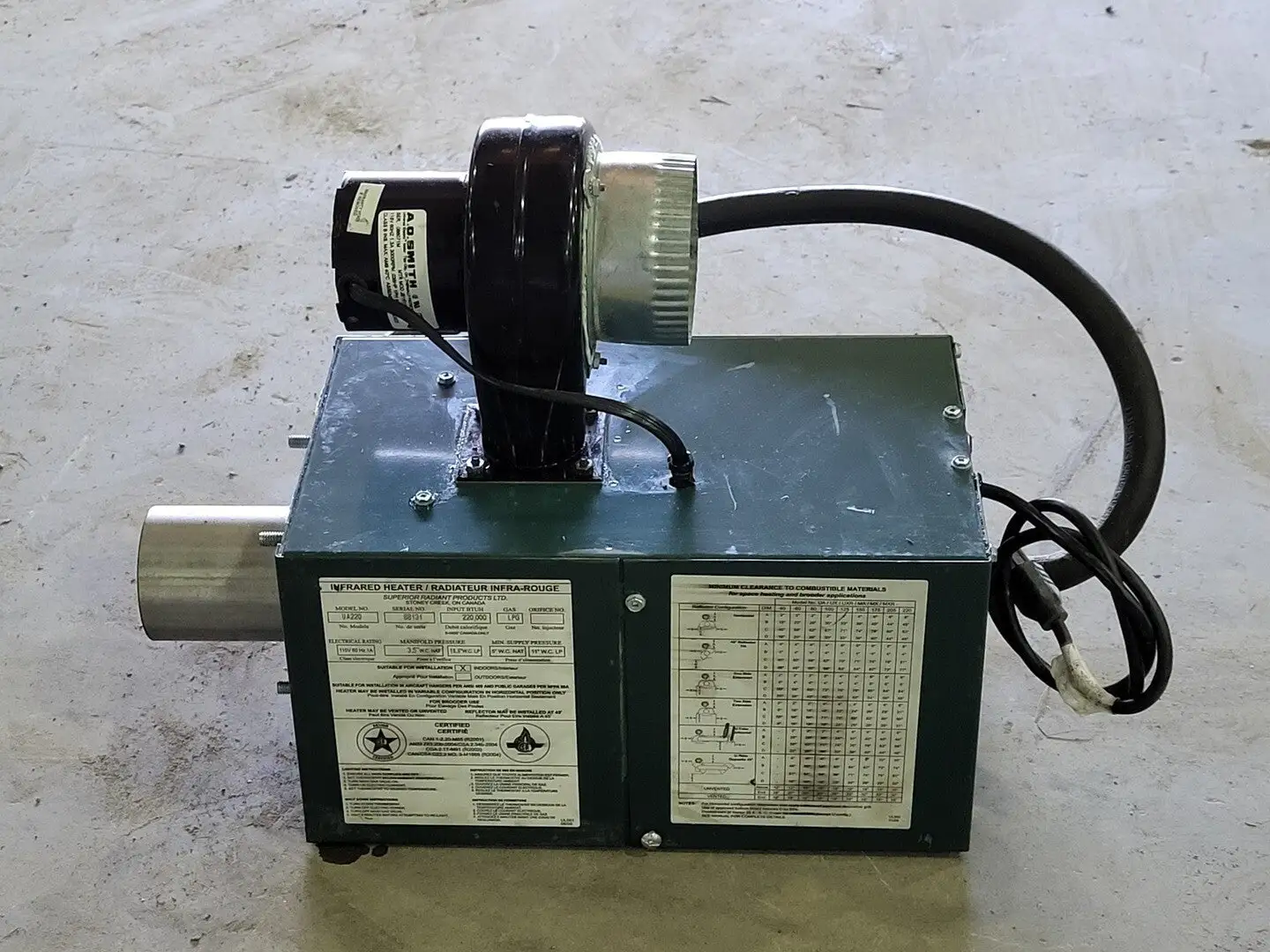 USED SUPERIOR RADIANT UA220