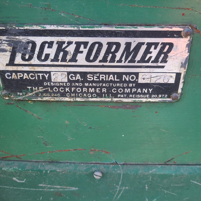 U14599 Used Lockformer 22 gauge pittsburgh w/ flanging attachment