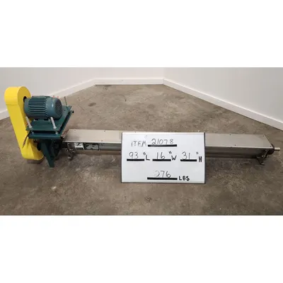 Surplus 4" Dia. X 6' Long Stainless Steel Screw Auger Feeder Conveyor
