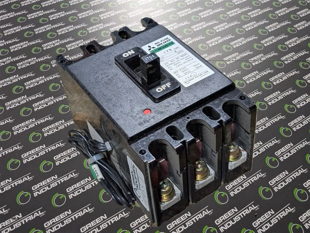 175A Mitsubishi NF225-CB No-Fuse Circuit Breaker 500VAC 3 Poles Used