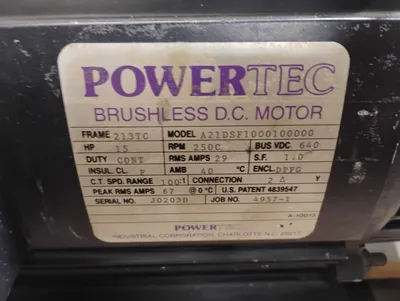 POWERTEC A21DSF1000100000 DC MOTOR | ESS Industrial Equipment Sales (5)