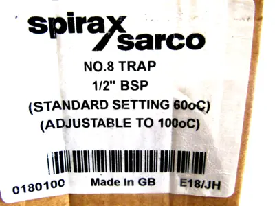 NEW SPIRAX SARCO 0180100 STEAM TRAP NO. 8 1/2" BSP