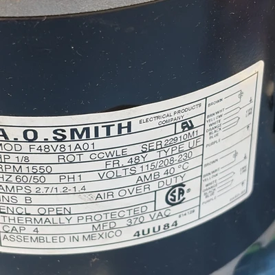 New | in-Stock AO Smith AO Smith F48V81A01 HVAC Parts and Equipment Indiana US | J&J Industrial Supply #1283560