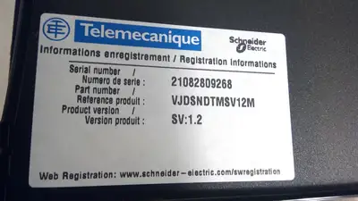 Telemecanique VJDSNDTMSV12M VJD Lite V1.2 Single No Cable SN: 21082809268 3C
