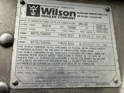 Used 2024 WILSON DWH-750B Grain Hopper Trailers Minnesota US | Carco Truck & Equipment #1514094