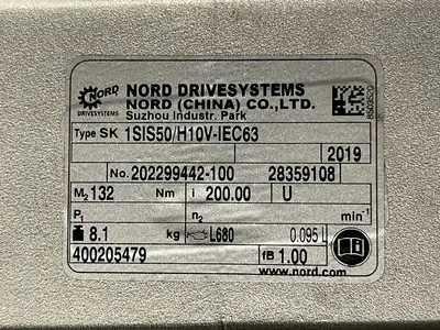 NEW 2019 NORD 1SIS50/H10V-IEC63