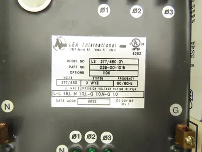 LEA International LS 277/480-3Y Surge Protector Unit 277/480V 50/60Hz