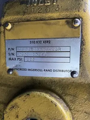 Ingersoll Rand Air Starter SN 080510974
