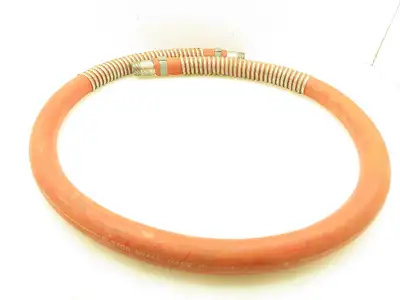 Boston Nyall Industrial RED Rubber Hose 1-1/4" ID x 6' Length 1" NPT Male x Male