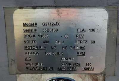 USED 1985 STERLCO G2712-JX
