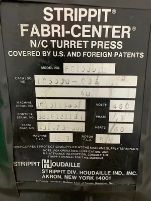 STRIPPIT FC1000 Turret Punch, CNC | Asset Exchange Corporation (5)