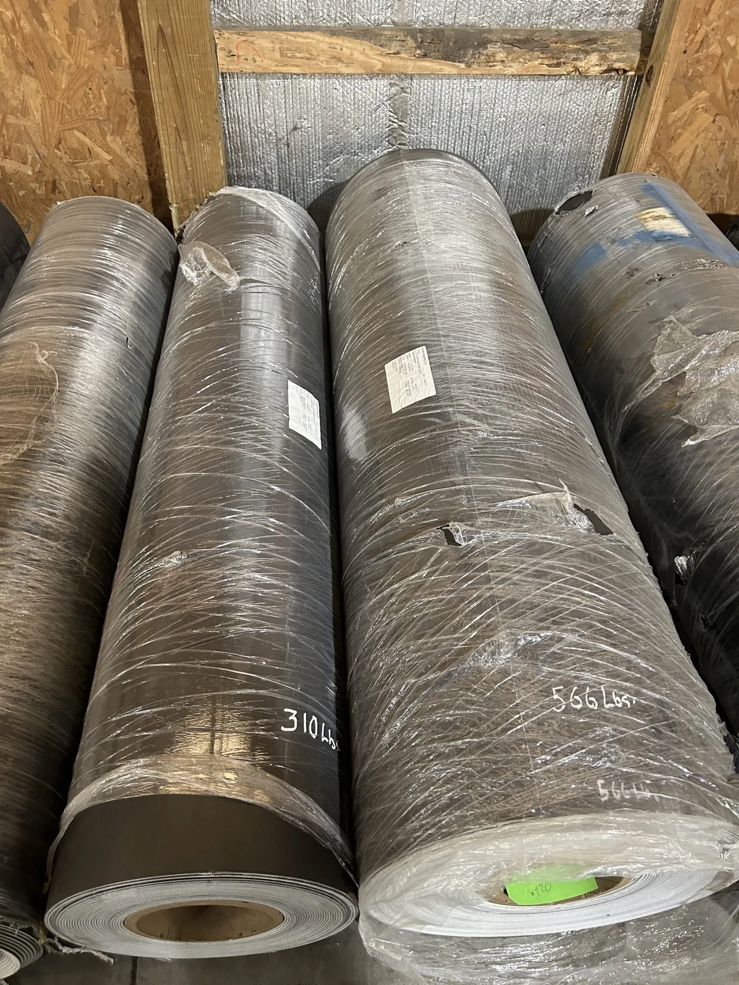 New 2 Rolls 59.5″ Forbo Siegling Textured Rubber Conveyor Belt  Approx 225′