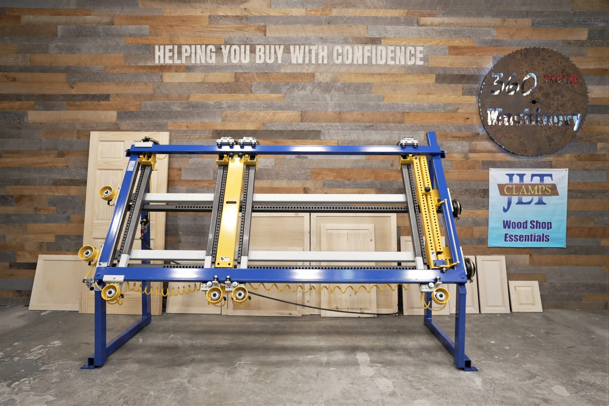 JLT #717C-CHBB Large Capacity Double Door Miter Door Clamp