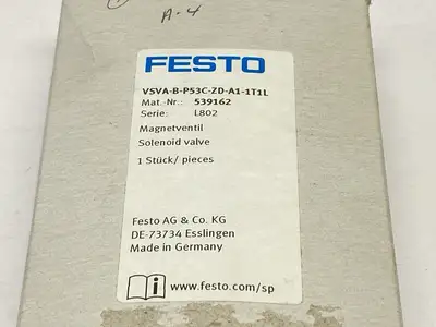 VSVA-B-P53C-ZD-A1-1T1L, 539162 | Festo VSVA-B-P53C-ZD-A1-1T1L Pneumatic Solenoid Valve 539162 - New Other