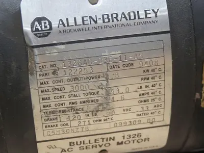 Used ALLEN BRADLEY 1326AB-B3E-11-A5 Servo Motors Texas US | Aucto #1307005