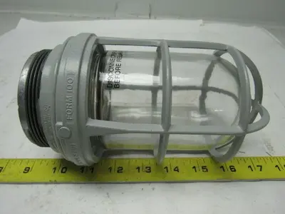 Appleton VU-100 V-51 Fixture Unit. Socket, Globe & Guard, Clear Mixed Lot/2