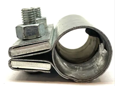 USED METFLO 2 BOLT COMPRESSION COUPLING 1.5" OD 4" LENGTH LOT OF 3