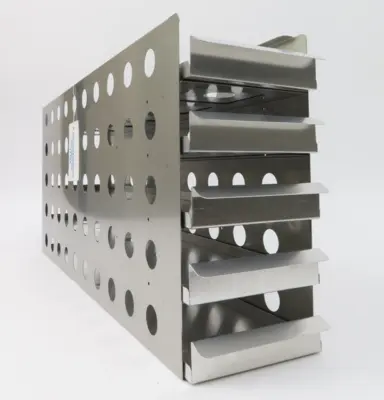 5 Shelf Stainless Steel Freezer Drawer Rack 27.5x5.5x12 Upright Lab Storage