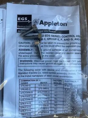 Appleton Control Assembly PN EFK-F12-0