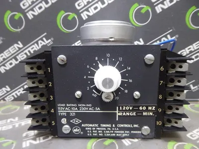 ATC 321B050A08B1XX Time Delay Relay Type 321 115VAC-10A 230VAC-5A 0-20 Min. New NIB