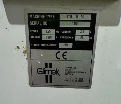 USED GLIMEK BDR-110-36