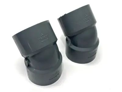 USED LASCO CPVC 45° ELBOW FITTING 2" SCH 80 LOT OF 2