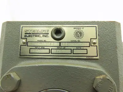 Sterling 2175FHR00500102  5:1 Gearbox 1.7Hp 350rpm 5/8"Input 1" Hollow Shaft Out