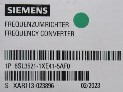 NEW SIEMENS 6SL3521-1XE41-5AF0 FREQUENCY CONVERTER 6SL35211XE415AF0