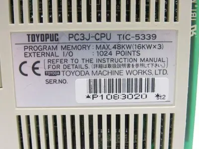 Toyoda Toyopuc PC3J-CPU TIC-5339 Processor Module