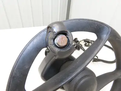 Hyster 8808585 Forklift Steering Wheel & Bracket Assembly Removed From E100XN