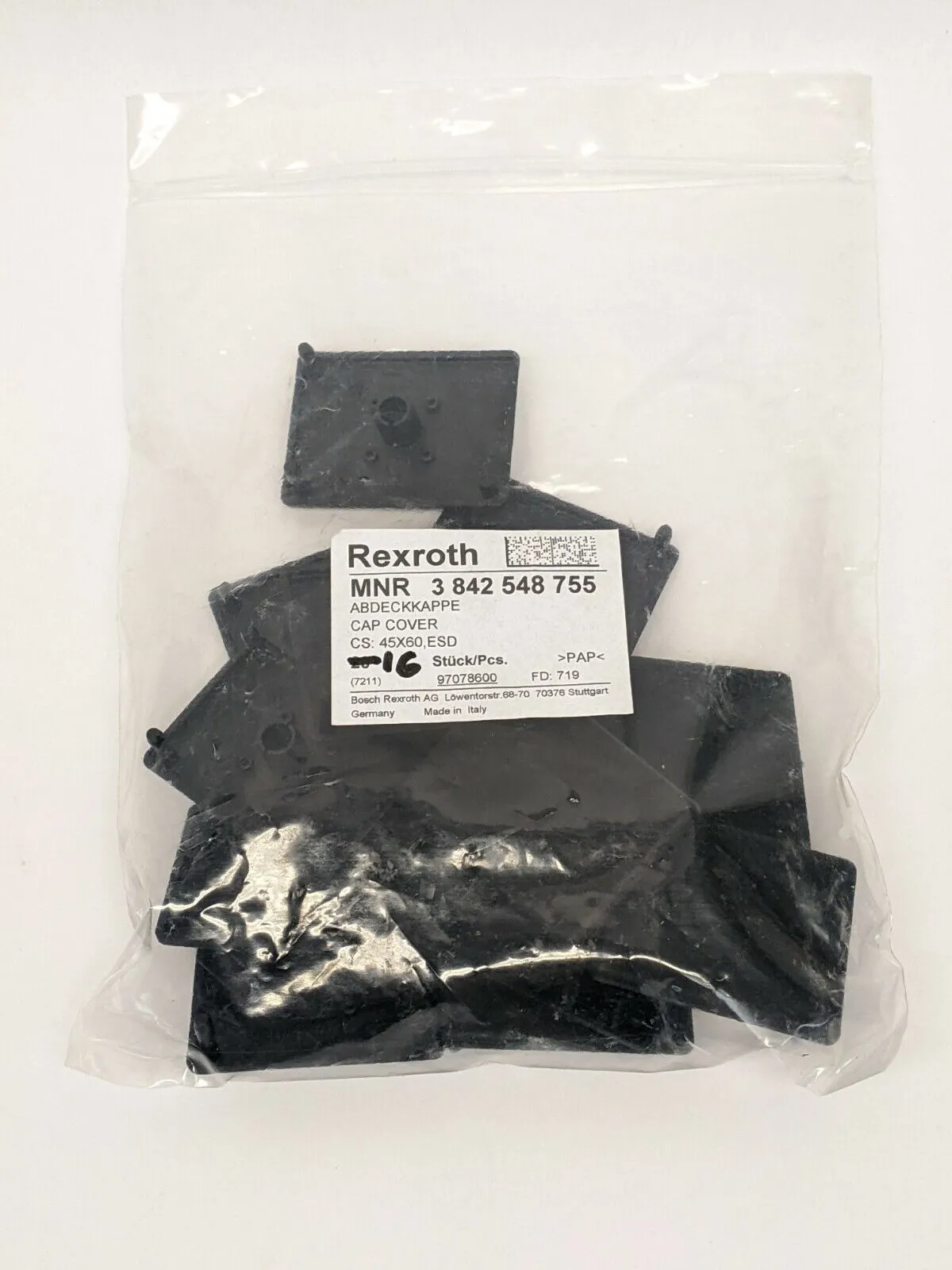 USED BOSCH REXROTH CAP COVER 45X60 ESD