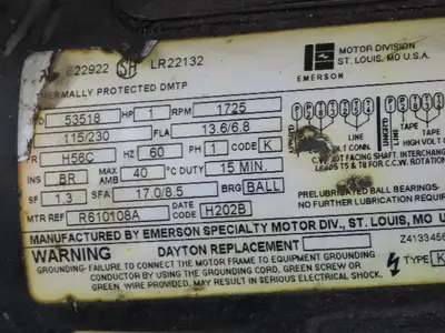 SPX Hytec 100888 Hydraulic Power Workholding Pump Unit 2.5gal 115V
