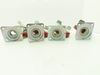 J-150 Caster Wheel 150x38 Polyurethane Swivel Locking Lot of 4