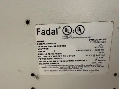 USED 2003 FADAL VMC-2216HT