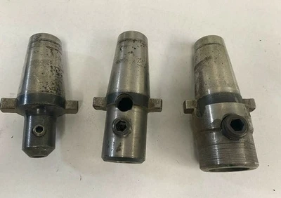 Lot of 3 Universal Eng. 30 Kwik Switch end mill tool holders 3/8 , 7/8, 1.0”