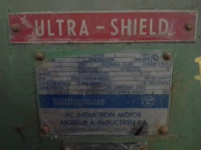 300 hp Westinghouse AC Induction Motor