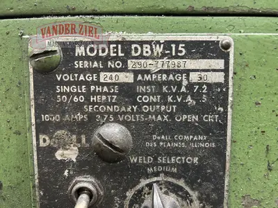Used DOALL 3613-10 Vertical Band Saws Michigan US | Vander Ziel Machinery Sales #480515