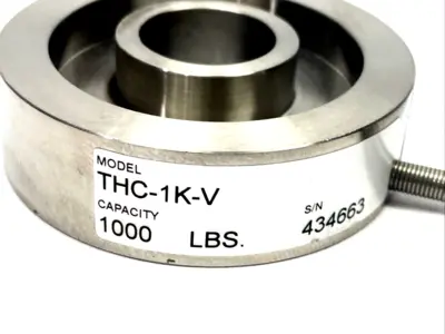 THC-IK-V | Transducer Techniques  Through-Hole Donut Load Cell Force Sensor 0-1K LB - Used