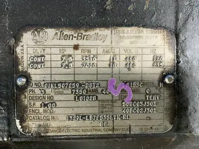 Used ALLENBRADLEY 13229LLB7F535NYHRL Motors (misc) Ohio US | HGR 24 #1319794