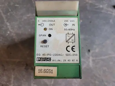 USED PHOENIX CONTACT EG 45-PS-230AC/5DC/250