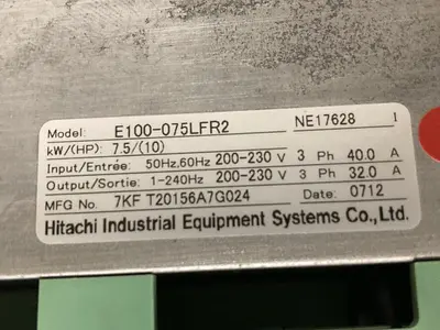 USED HITACHI E100-075LFR2