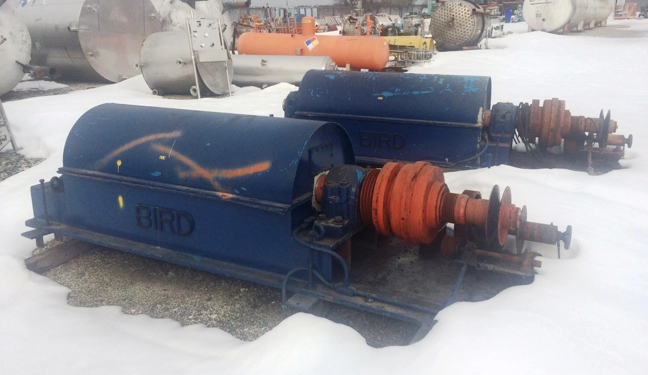 (2) Bird HB-2500 solid bowl decanter centrifuges, 316SS.