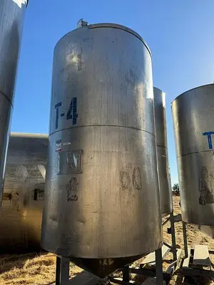Tank, 750 Gallon, 316 Stainless Steel, Cone Bottom, #5991011