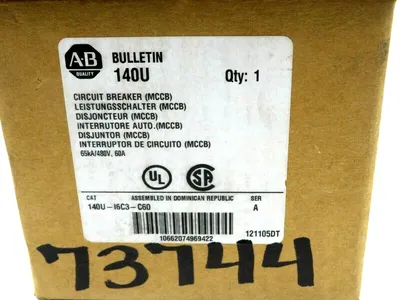 NEW ALLEN BRADLEY 140U-16C3-C60 CIRCUIT BREAKER 480V 60AMP SER A 140U16C3C60