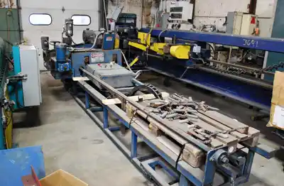 2″ OD x 144″ Max. BUCKEYE/LOOPCO Brush Deburring Machine